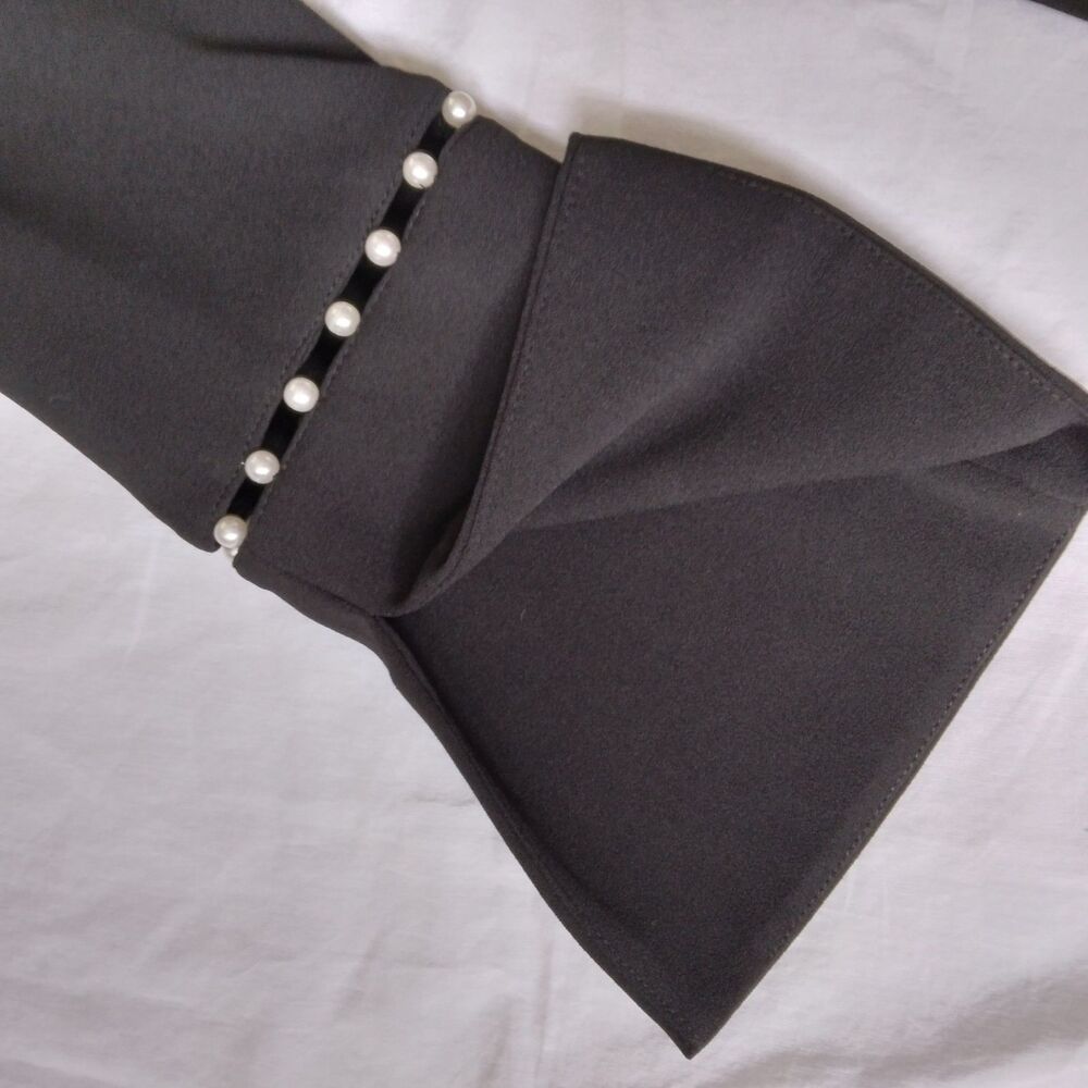 Calvin Klein Pearl-Trim Sheath Dress Knee Length Classic Party Womens 4 - Picture 5 of 12